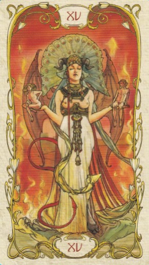 The Tarot Mucha Devil weighs her options.